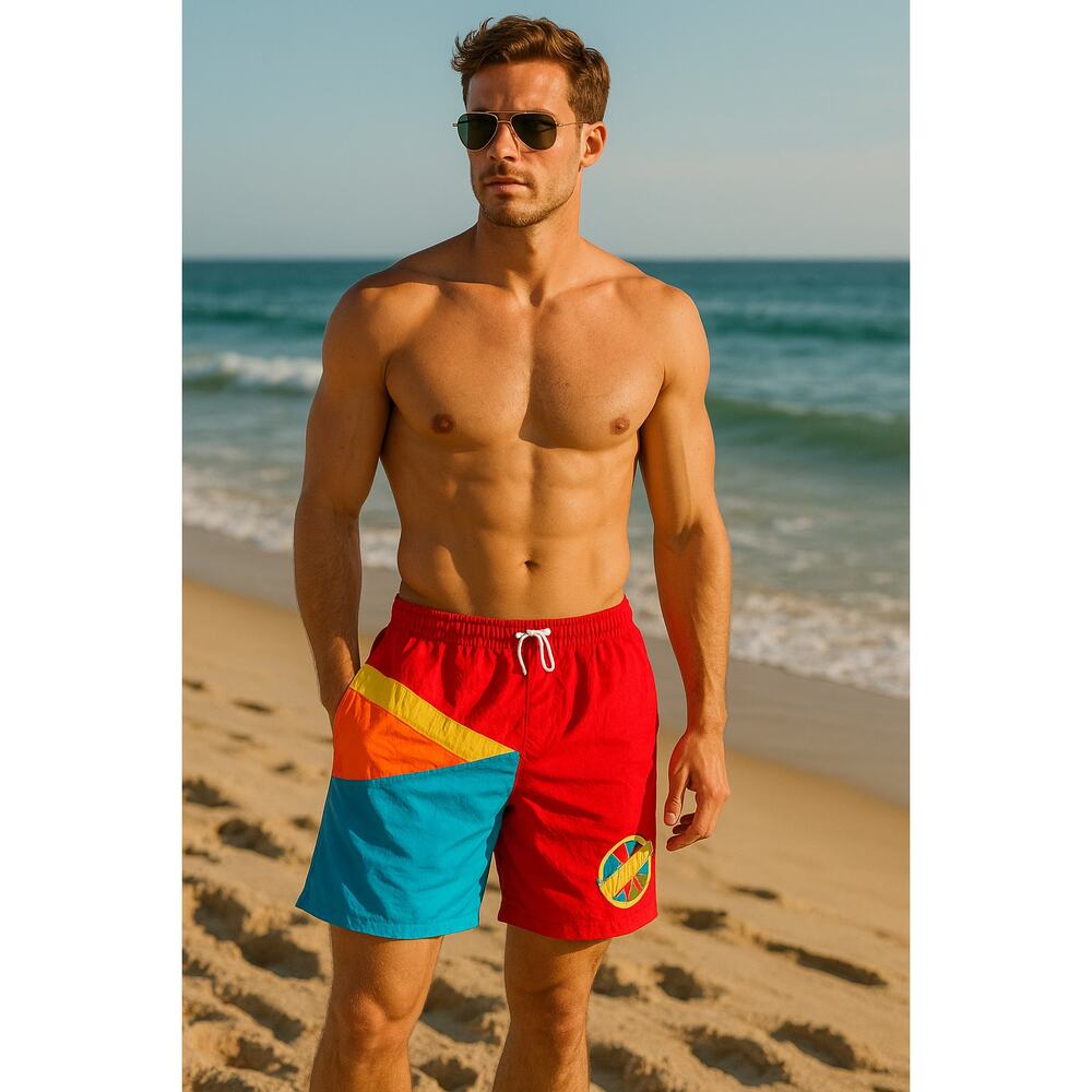 SPRING SALE! Vintage Beradingo Beach Swim Trunks Size Large